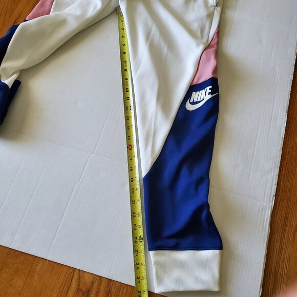 Nike Retro Streetwear Joggers Off White, Blue and Mauve Size Med - Picture 12 of 14